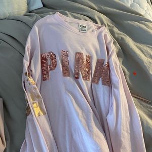 vs pink long sleeve top